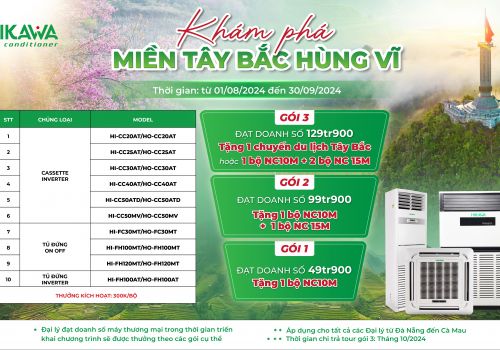 HIKAWA: Chương trình khuyến mại cho dòng máy thương mại từ 01/08/2024 đến 30/09/2024