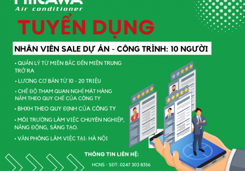 HIKAWA Tuyển dụng Sale dự án - Công trình 