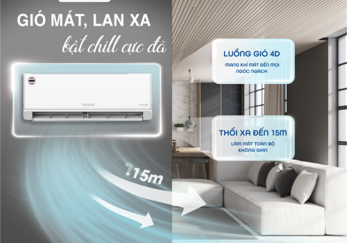 Điều hòa HIKAWA PC-I: Gió mát, lan xa - Bật chill cực đã