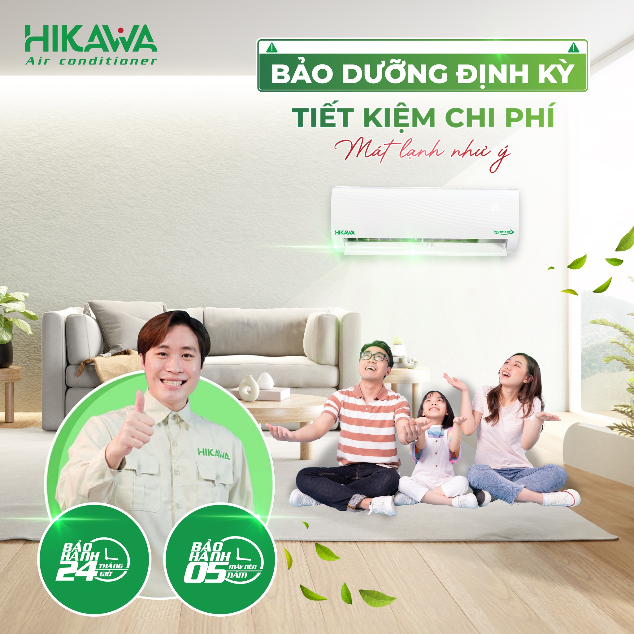 chế độ bảo dưỡng điều hòa tại hikawa