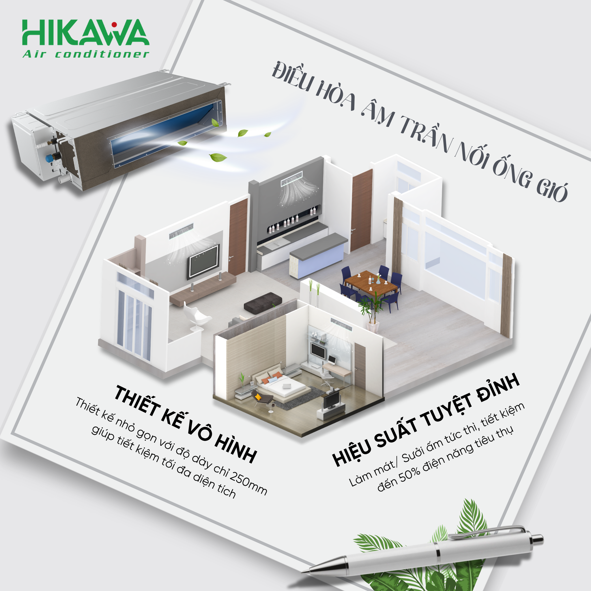 iều hòa âm trần nối ống gió_hiệu suất